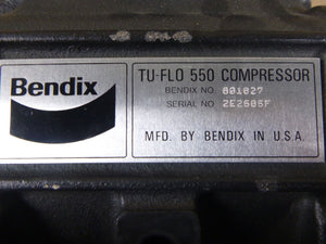 New Bendix TU - FLO 550 Compressor 601827, Serial 2E2686F Casting T - 5014115 - C - Royal Equipment BENDIX