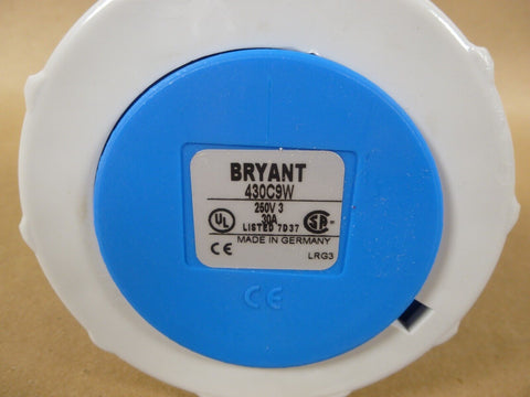 NEW Bryant 430C9W 30A 4W 250V Connector Watertight Pin & Sleeve IEC HBL430C9W - Royal Equipment BRYANT