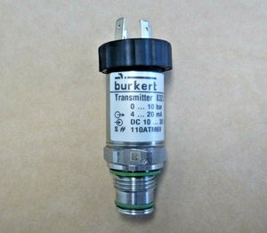 New Burkert - 8323 Pressure Transmitter 552068, 10 - 30VDC, 4 - 20mA, 0 - 10 bar - Royal Equipment Burkert