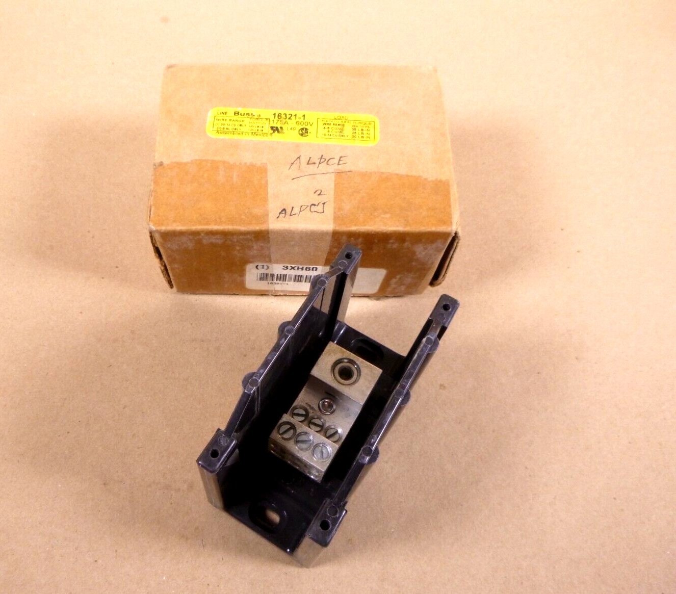 New Bussmann 16321-1 Power Distribution Block 175 Amp 600 Volt 1 Pole to 6 Pole | Electrical MRO Replacement Parts &amp; Components and Commercial Electrical Supplies Company