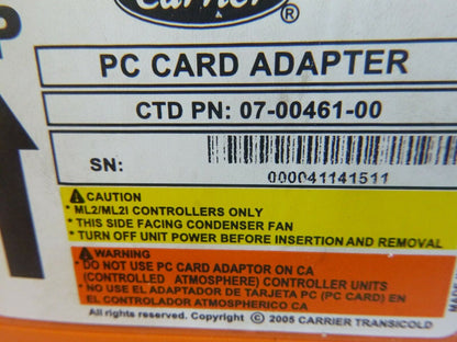 New Carrier Transicold PC Card Adapter 07-00461-00 | Industrial MRO Replacement Parts, Manufacturing Machine Parts &amp; Components, Heavy Equipment Parts Supplier