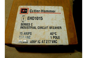 New Cutler Hammer EHD1015, 1 Pole 15 Amp 277v Circuit Breaker 65kA@277V Bolt On - Royal Equipment Royal Equipment