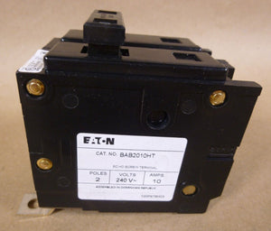 NEW Eaton BAB2010HT Bolt - On Circuit Breaker 2 - Pole 10A 240VAC BAB - Royal Equipment Eaton