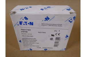 NEW Eaton FAZ - C15/2 15A C 15kA 2Pole Circuit Breaker - Royal Equipment Royal Equipment