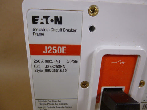 NEW Eaton JGE3250NN J250E Industrial Circuit Breaker 250A 3Pole - Royal Equipment Eaton