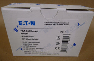 NEW Eaton Moeller FAZ - C30/2 - NA - L Din Rail Circuit Breaker 30A 2 Pole 240VAC - Royal Equipment Eaton