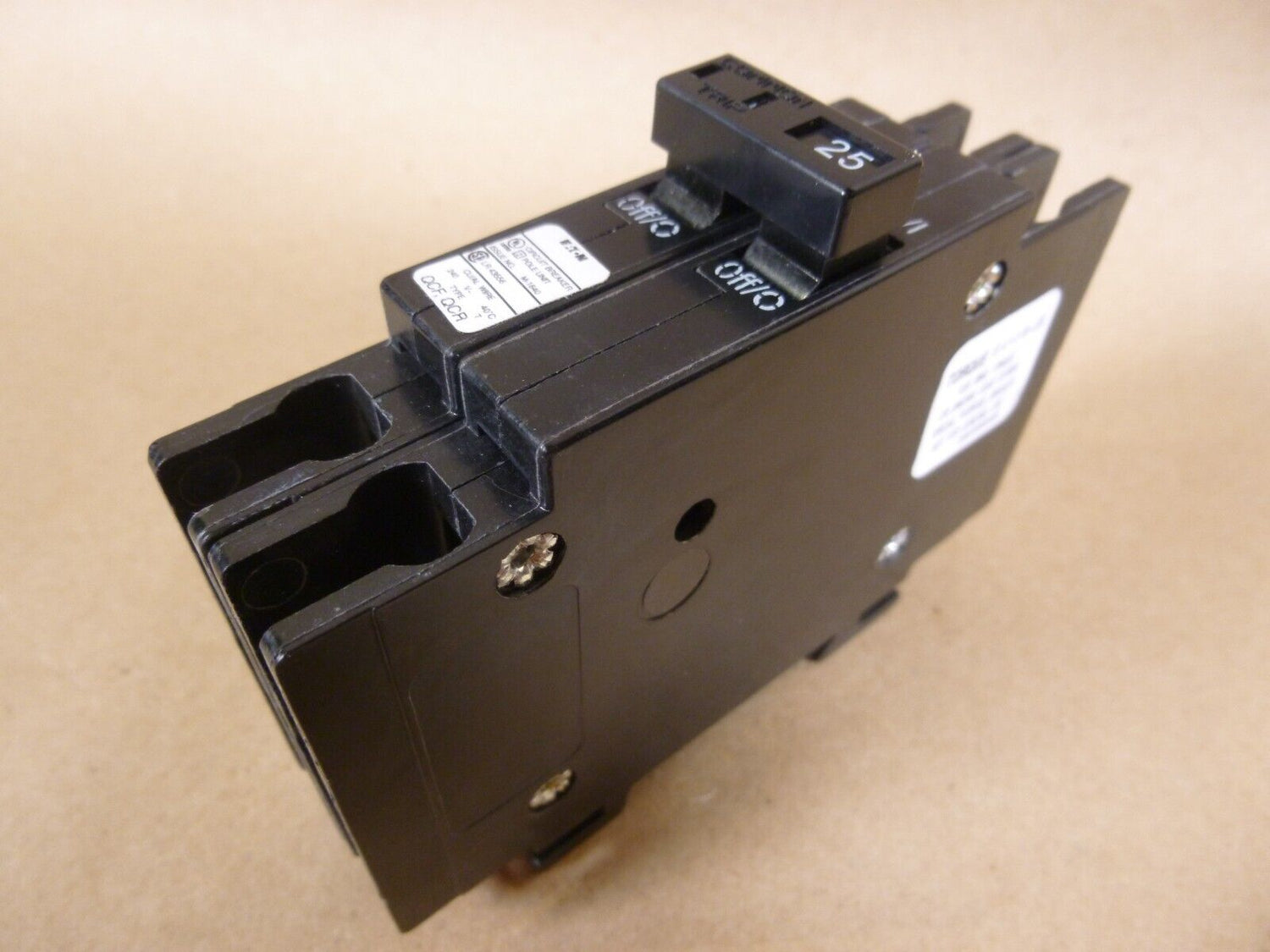 NEW Eaton QCR2025HT Quicklag Industrial Circuit Breaker 2P 25Amp Din QCR2025 | Electrical MRO Replacement Parts &amp; Components and Commercial Electrical Supplies Company