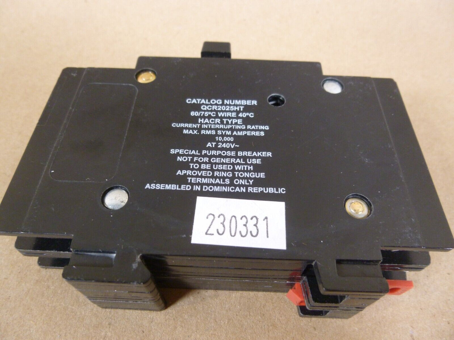 NEW Eaton QCR2025HT Quicklag Industrial Circuit Breaker 2P 25Amp Din QCR2025 | Electrical MRO Replacement Parts &amp; Components and Commercial Electrical Supplies Company