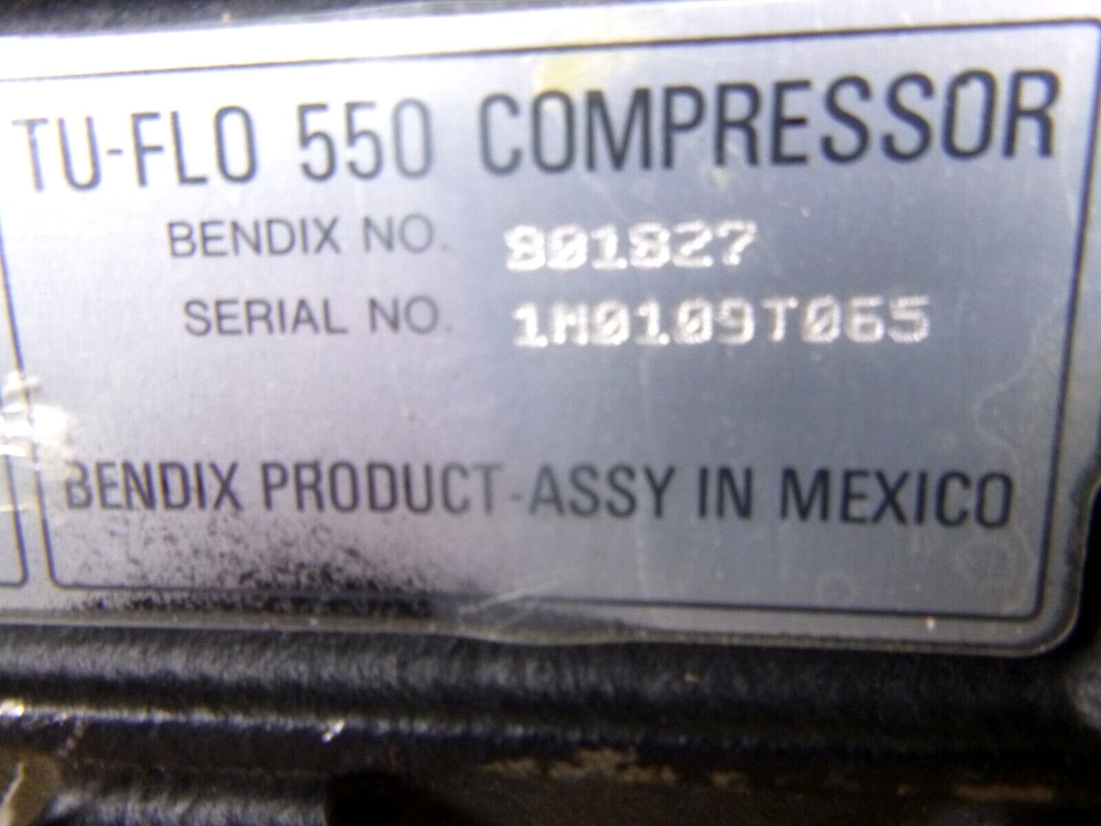 Genuine Bendix 801827 Air Brake Compressor TU-FLO 550 Fits DT466E Engine | Replacement Truck Parts, Trailer Accessories, Automobile Supplies, Car Parts &amp; Accessories