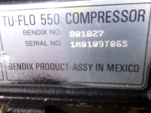 New Genuine Bendix 801827 Air Brake Compressor TU - FLO 550 Fits DT466E Engine - Royal Equipment Bendix