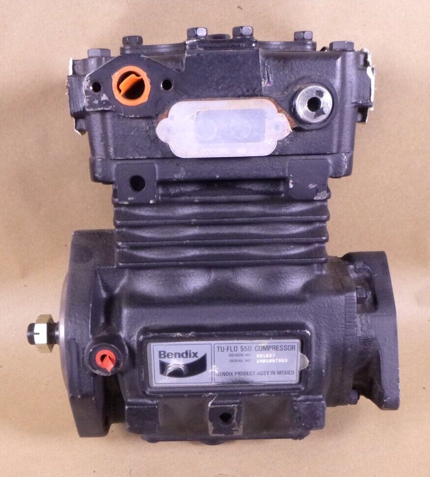 New Genuine Bendix 801827 Air Brake Compressor TU-FLO 550 Fits DT466E ...