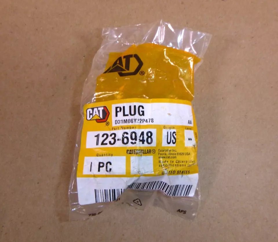 NEW GENUINE CATERPILLAR 123-6948, 7/8-14-2A THREAD HEX-DRIVE PLUG 1236948 | Industrial Tractor Parts Supplier and Surplus Tractor Parts &amp; Accessories