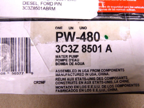 New Genuine Ford PW - 480 Water Pump for 2003 - 2004 6.0L Power Stroke 3C3Z - 8501 - A - Royal Equipment Ford