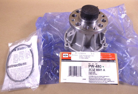 New Genuine Ford PW - 480 Water Pump for 2003 - 2004 6.0L Power Stroke 3C3Z - 8501 - A - Royal Equipment Ford