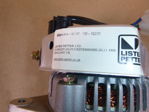 New Genuine Lister Petter Alternator 750 - 15330 LPW, LPA, LPWT, LPWS, 12V, 50A. - Royal Equipment LISTER PETTER