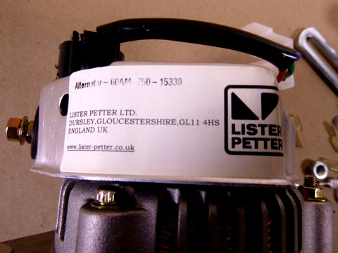 New Genuine Lister Petter Alternator 750 - 15330 LPW, LPA, LPWT, LPWS, 12V, 50A - Royal Equipment LISTER PETTER