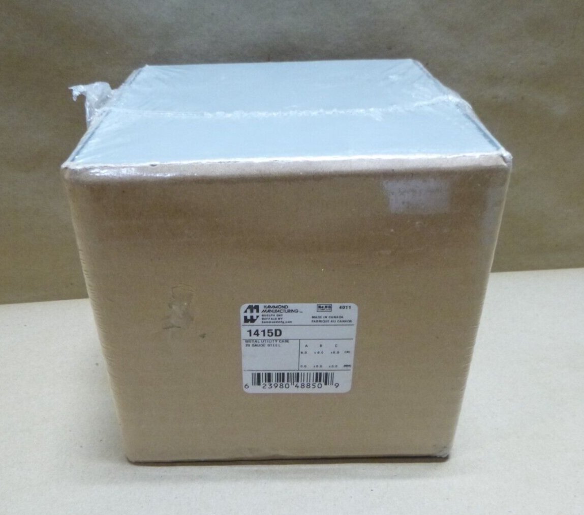 New Hammond 1415D Enclosure, Box-Lid, Desktop, Steel, Gray, 6x6x6 Inch | Industrial MRO Replacement Parts, Manufacturing Machine Parts &amp; Components, Heavy Equipment Parts Supplier
