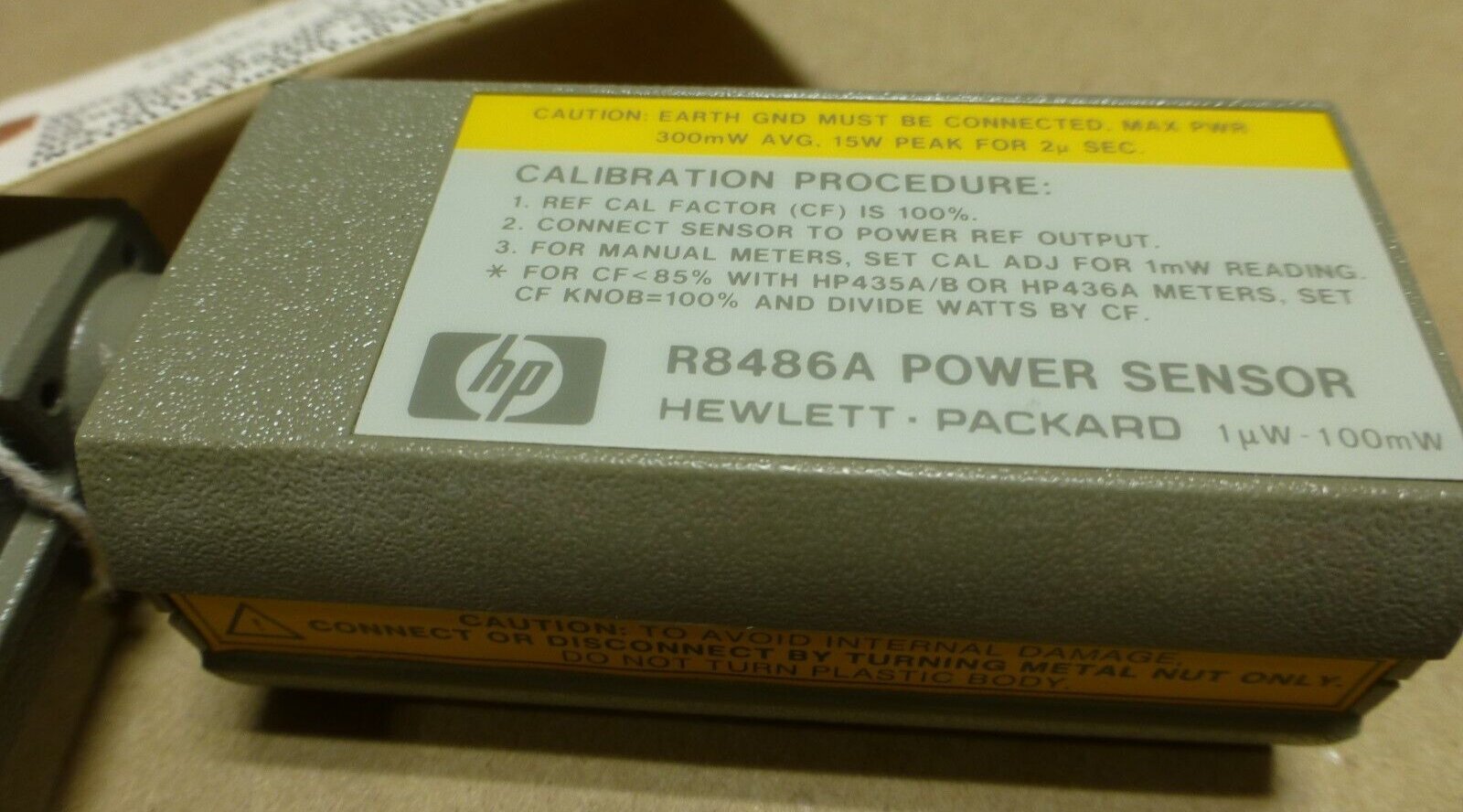 New Hewlett Packard R8486A Power Sensor, 26.5 GHz to 40 GHz (W/ HP CALIBRATION) | Electrical MRO Replacement Parts &amp; Components and Commercial Electrical Supplies Company