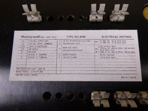 New Honeywell R4140M1004 Start & Running Programable Relay 120 Volt - Royal Equipment HONEYWELL