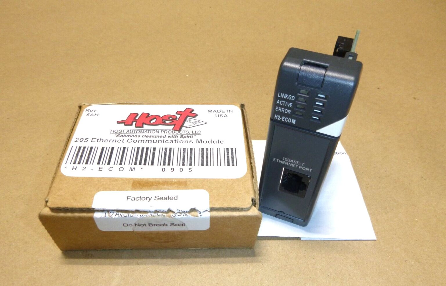 New Host Automation Ethernet Module H2-ECOM, 10Base-T (10 MBit), IPX UDP/IP | Industrial MRO Replacement Parts, Manufacturing Machine Parts &amp; Components, Heavy Equipment Parts Supplier