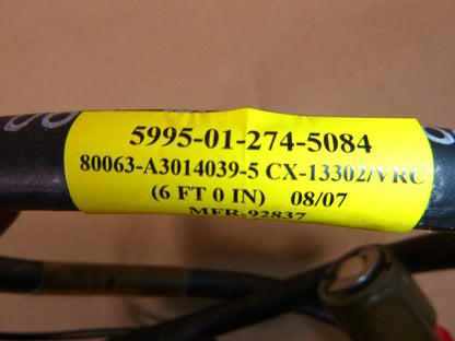 USGI HMMWV Power Cable CX-13302/VRC 6FT, A3014039-5, 6150-01-274-5084 | Replacement Truck Parts, Trailer Accessories, Automobile Supplies, Car Parts &amp; Accessories