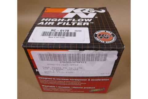 NEW K&N RC - 0170 Clamp - On Round Air Engine Filter High Performance Washable - Royal Equipment Royal Equipment