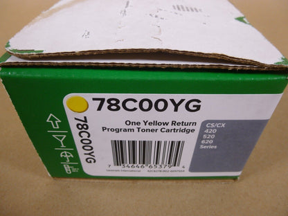 NEW Lexmark 78C00YG Yellow Return Program Toner Cartridge CS/CX 420 520 620 | Industrial MRO Replacement Parts, Manufacturing Machine Parts &amp; Components, Heavy Equipment Parts Supplier