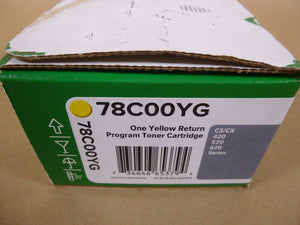 NEW Lexmark 78C00YG Yellow Return Program Toner Cartridge CS/CX 420 520 620 - Royal Equipment LEXMARK