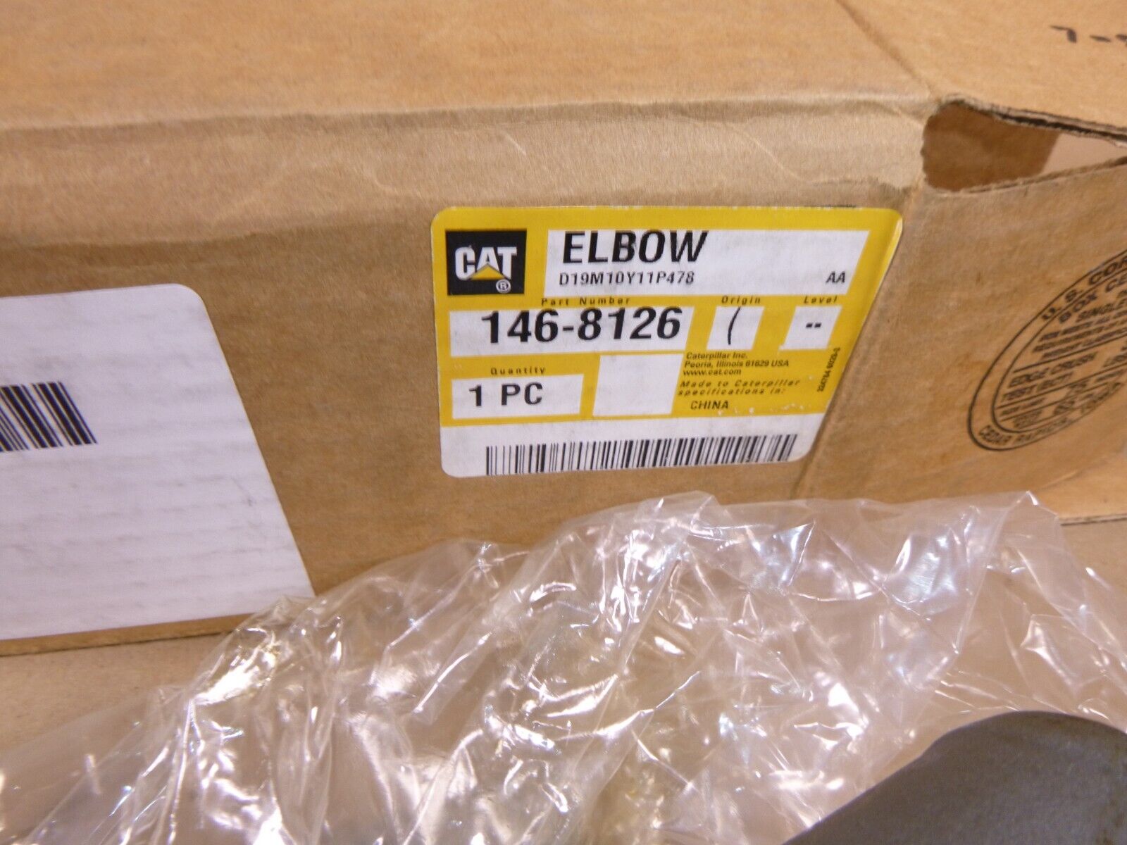 New OEM Caterpillar C7 3126 3126B 3126E Engine Thermostat Housing Elbow 146-8126 | Industrial Tractor Parts Supplier and Surplus Tractor Parts &amp; Accessories