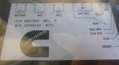 NEW OEM Cummins 3037359 Electronic Engine Speed Controller Governor Genuine - Royal Equipment CUMMINS