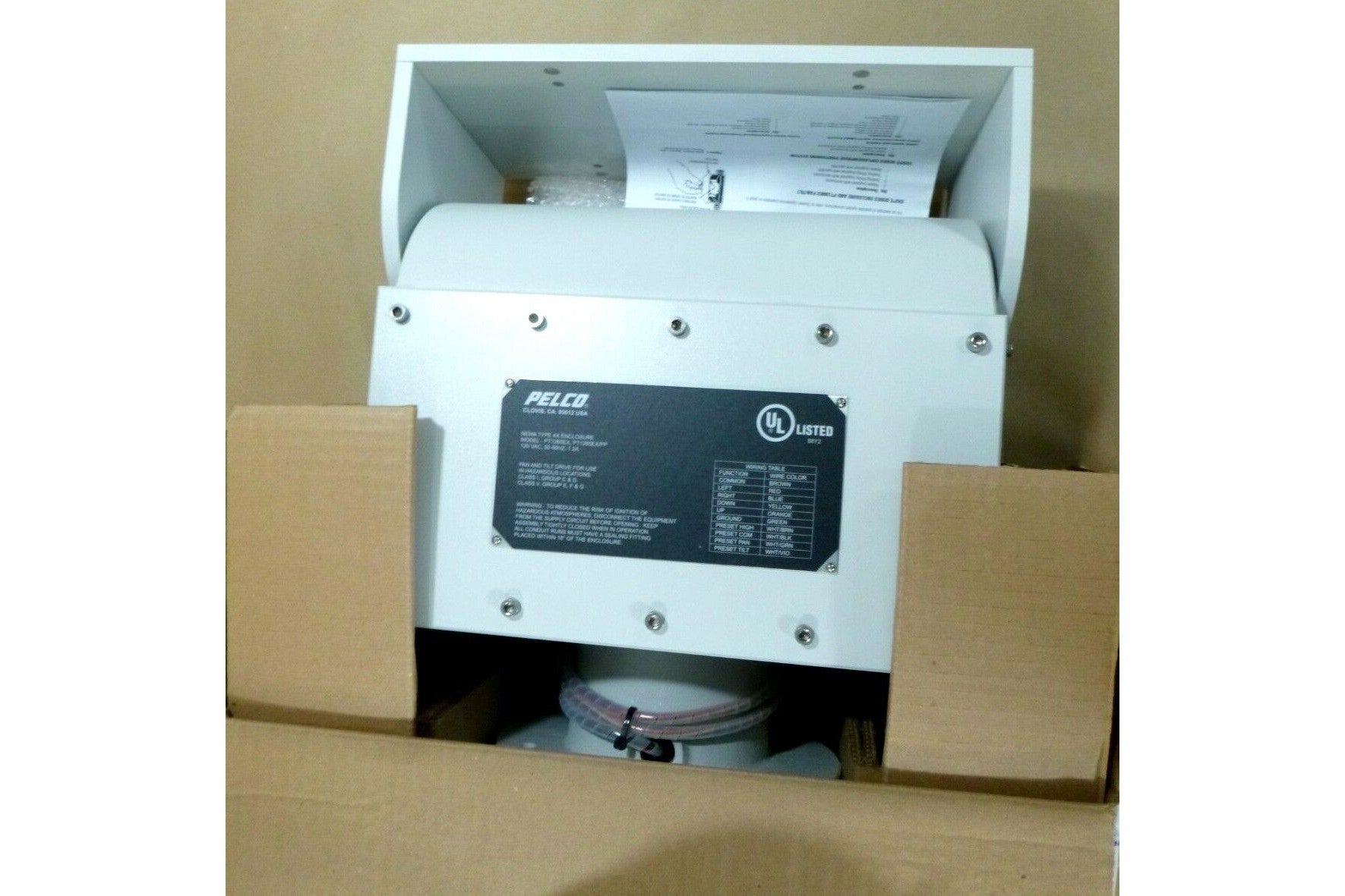 New Pelco PT1260EX Explosion-Proof Outdoor Pan/Tilt 120VAC PT1260EX/PP, U.S.A. | Electrical MRO Replacement Parts &amp; Components and Commercial Electrical Supplies Company