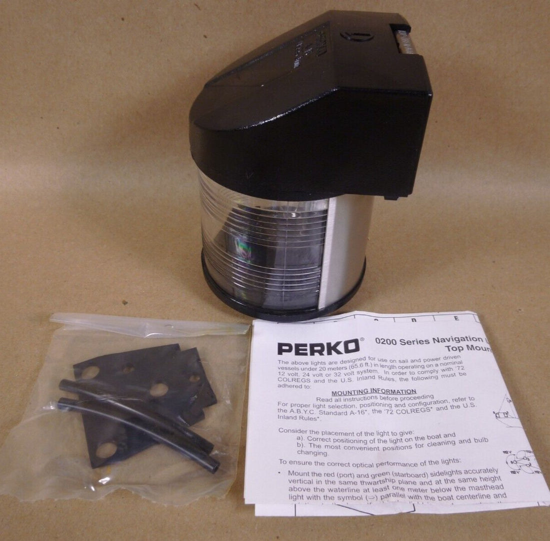 New PERKO 200 MT White Masthead Top Mount Navigation Light 24 Volt Boat Light | Industrial MRO Replacement Parts, Manufacturing Machine Parts &amp; Components, Heavy Equipment Parts Supplier