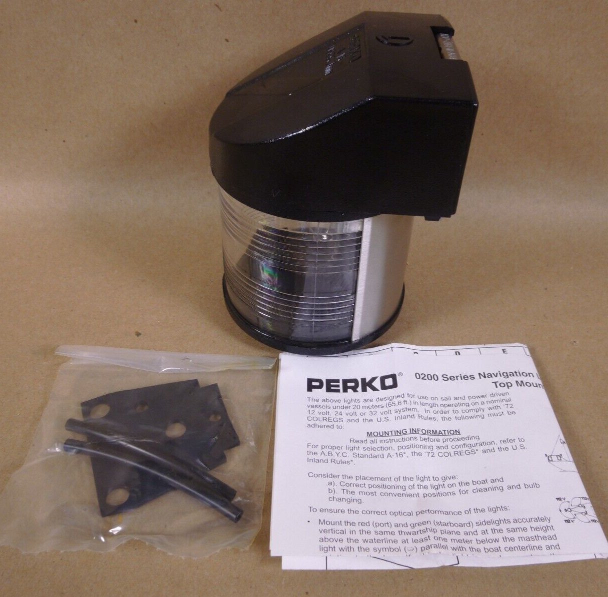 New PERKO 200 MT White Masthead Top Mount Navigation Light 24 Volt Boat Light | Industrial MRO Replacement Parts, Manufacturing Machine Parts &amp; Components, Heavy Equipment Parts Supplier
