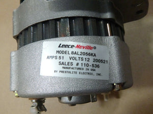 New Prestolite 110 - 536 Leece Neville 12V 51 Amp Tractor Alternator 8AL2056KA, CW - Royal Equipment Prestolite