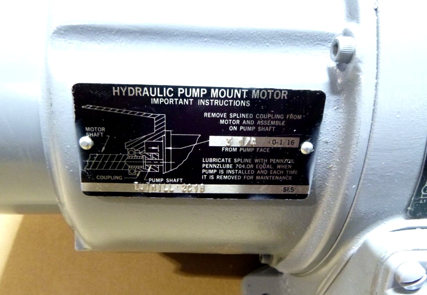 New Reuland Hydraulic Power Unit Electric Motor 1 Hp. 182 Fr. 3 Ph. 1800 Rpm | Industrial Electric Motors, Pumps &amp; Parts