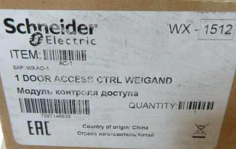 NEW SCHNEIDER AC - 1 ACCESS CONTROL WEIGAND - Royal Equipment SCHNEIDER