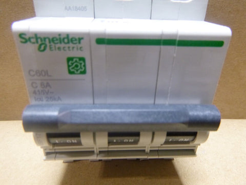 New Schneider Electric M9F17306 Miniature Circuit Breaker C60L, 6 Amp, 3 Pole - Royal Equipment SCHNEIDER