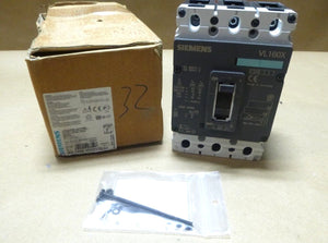 New Siemens Molded Case Circuit Breaker 3VL1703 - 1DA33 - 0AA0, 32 Amp, 3 Pole - Royal Equipment Siemens