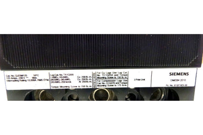 New Siemens QJ23M125, 3P 125A 240V 10KA 50C Molded Case Circuit Breaker | Electrical MRO Replacement Parts &amp; Components and Commercial Electrical Supplies Company