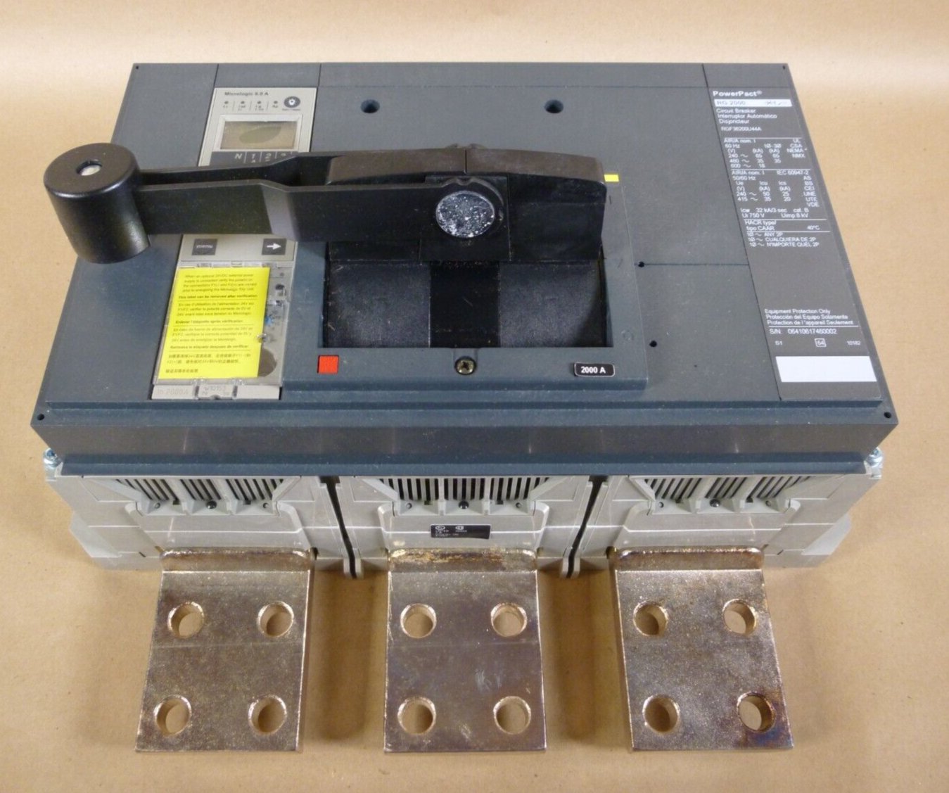 NEW Square D RGF36200U44A PowerPact Circuit Breaker 2000A , 3 Pole , 600V | Electrical MRO Replacement Parts &amp; Components and Commercial Electrical Supplies Company