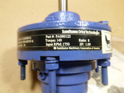 New Sumitomo Cyclo 6000 Reducer, CNF - 6075Y - 8, 8:1 Ratio, 1750 Rpm .55 Hp. Input - Royal Equipment SUMITOMO