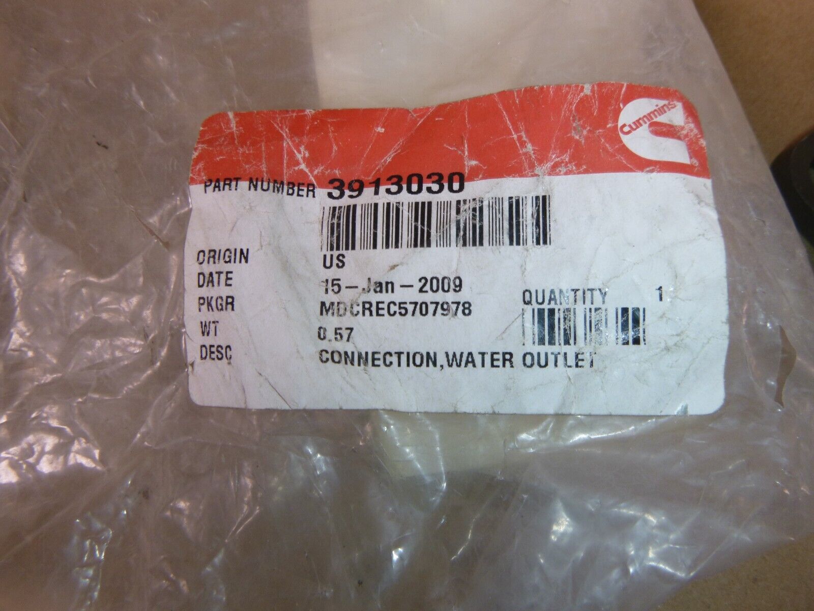 New Surplus Genuine Cummins Water Outlet Connection 3913030 | Replacement Truck Parts, Trailer Accessories, Automobile Supplies, Car Parts &amp; Accessories