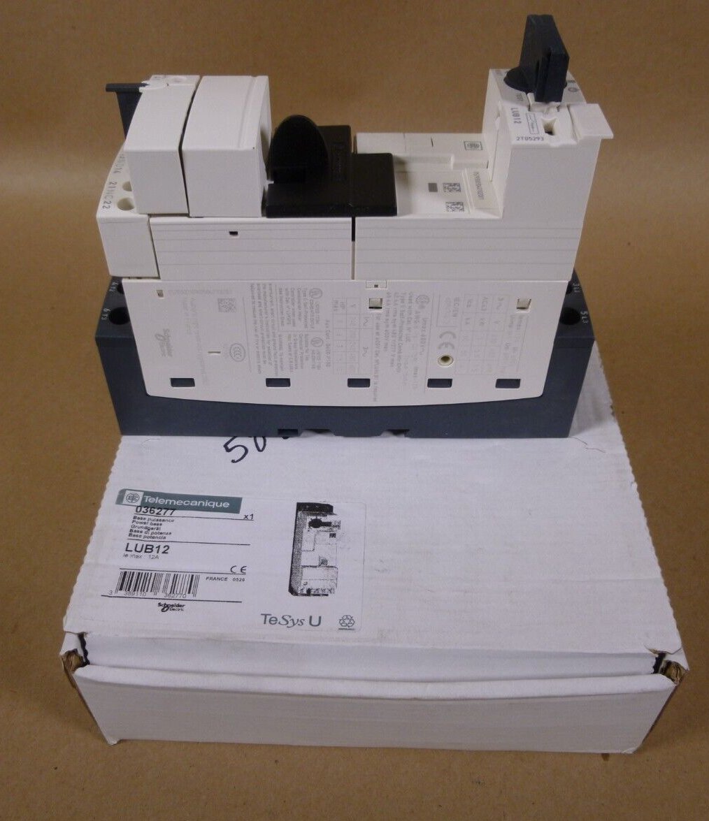 NEW Telemecanique 036277 LUB12 Motor Starter Power Base 12A | Electrical MRO Replacement Parts &amp; Components and Commercial Electrical Supplies Company