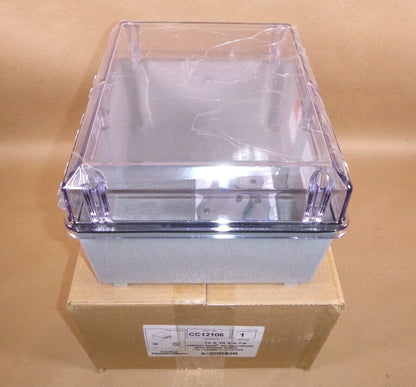 New Thomas &amp; Betts Electrical Enclosure, Type 4x, Hinged Clear Cover, 12 x 10 x 6" USA Made | Electrical MRO Replacement Parts &amp; Components and Commercial Electrical Supplies Company