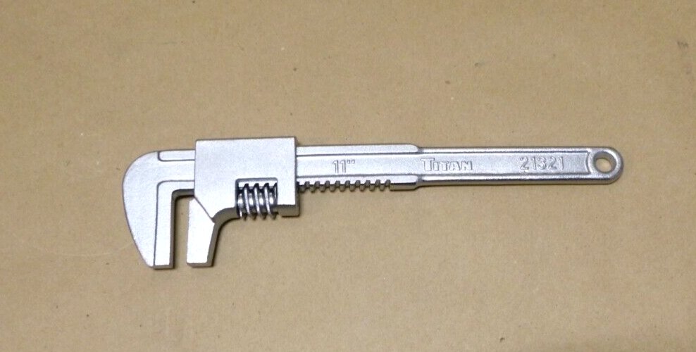 New Titan 11" Inch Adjustable Auto Wrench 21321, Smooth Jaw | Industrial MRO Tools and Replacement Industrial Equipment Components