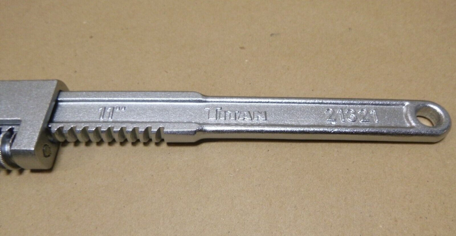 New Titan 11" Inch Adjustable Auto Wrench 21321, Smooth Jaw | Industrial MRO Tools and Replacement Industrial Equipment Components