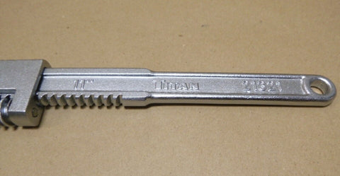 New Titan 11" Inch Adjustable Auto Wrench 21321, Smooth Jaw - Royal Equipment TITAN