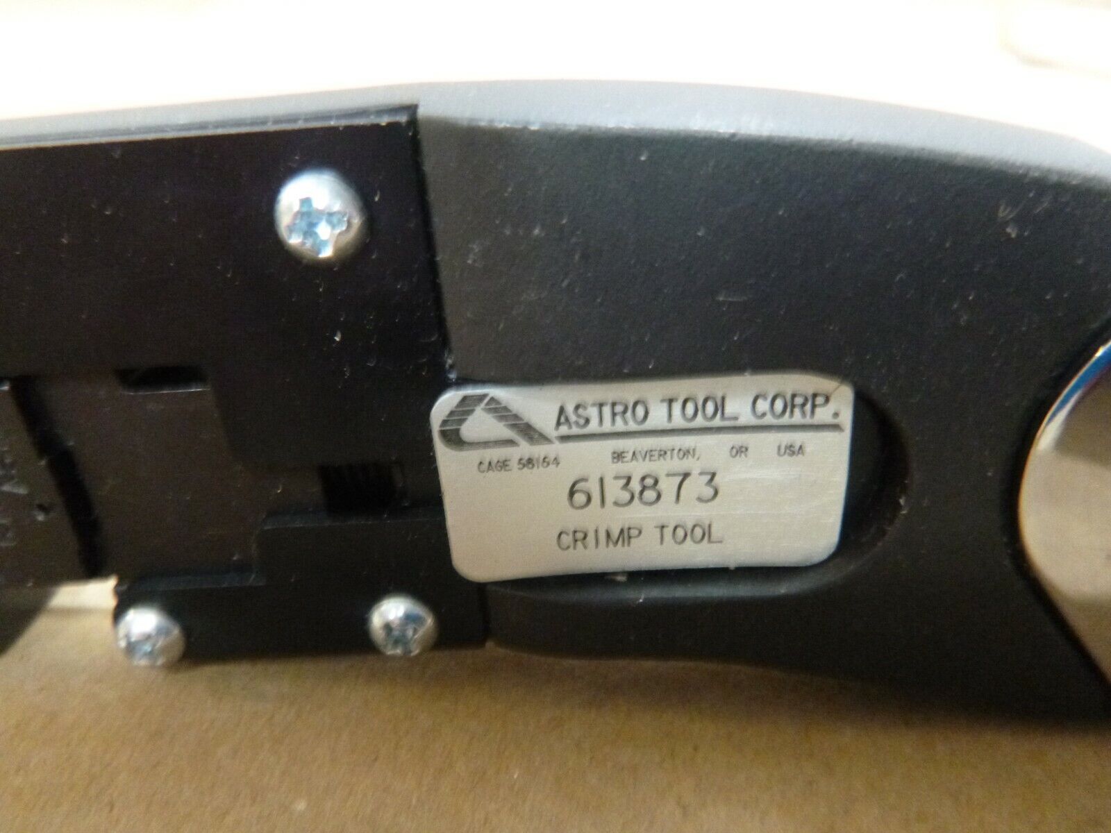 NEW USGI ASTRO TOOLS 613873 CRIMP TOOL AND DIE ASSEMBLY (CHS) M22910/7-1 USA | Industrial MRO Tools and Replacement Industrial Equipment Components
