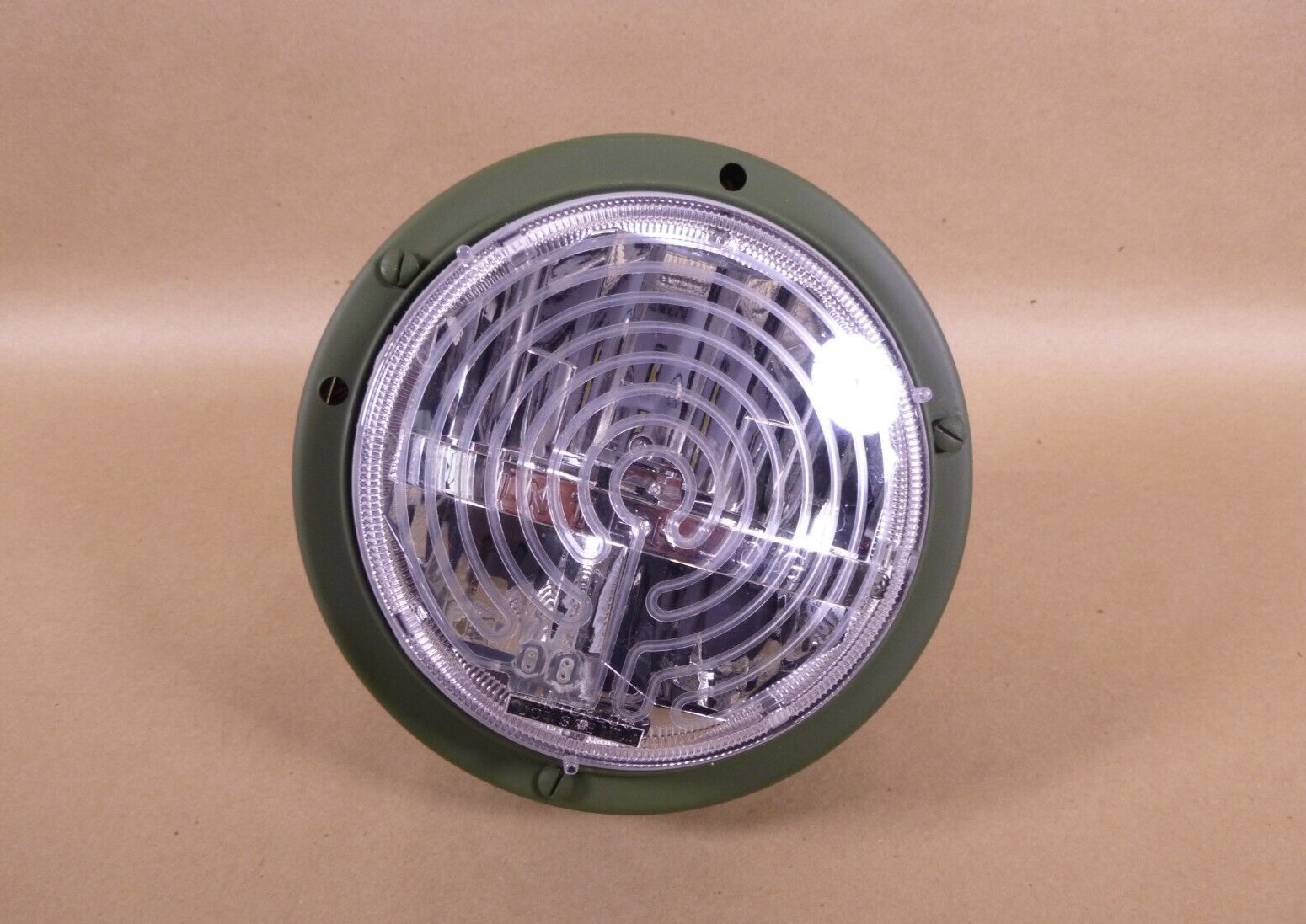 New USGI M998, 3 Wire Interlog 7" Round LED Headlight w/ Green Housing 13013616 | Genuine HMMWV Replacement Parts and Military Surplus Humvee Parts &amp; Accessories