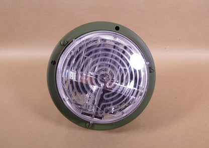 New USGI M998, 3 Wire Interlog 7" Round LED Headlight w/ Green Housing 13013616 | Genuine HMMWV Replacement Parts and Military Surplus Humvee Parts &amp; Accessories